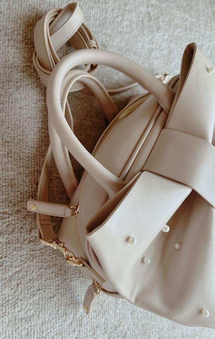Maison de FLEUR ビッグリボンパールバッグ メゾン ド フルール Maison de FLEUR ビッグリボンパールバッグ